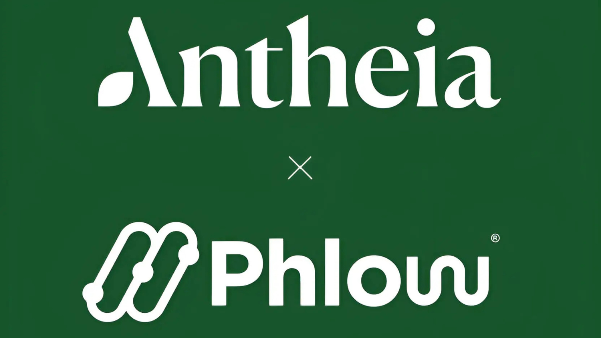 Phlow and Antheia logos representing a partnership to onshore fermentation drug ingredients